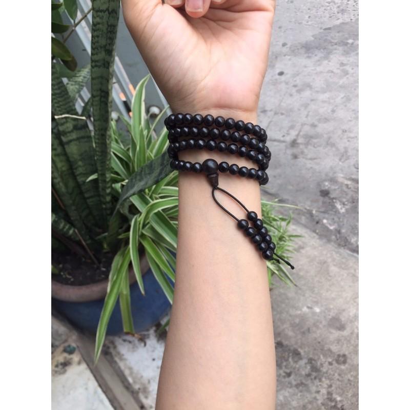 Vòng tay 108 hột trầm indo