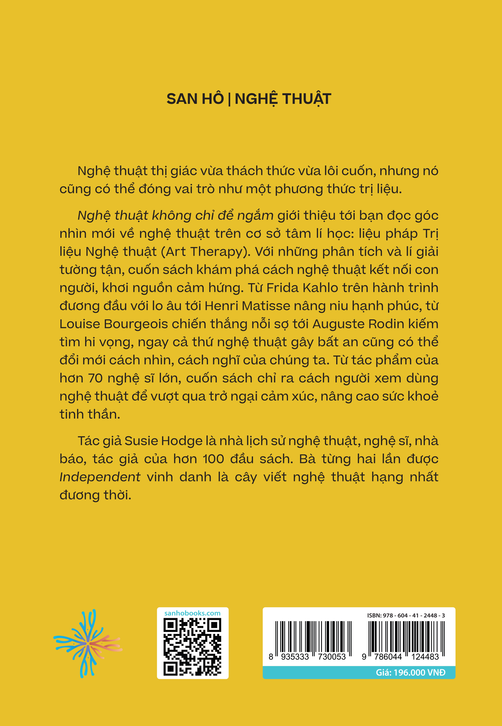 Nghệ Thuật Không Chỉ Để Ngắm | Liệu Pháp Trị Liệu Nghệ Thuật | Susie Hodge | San Hô Books