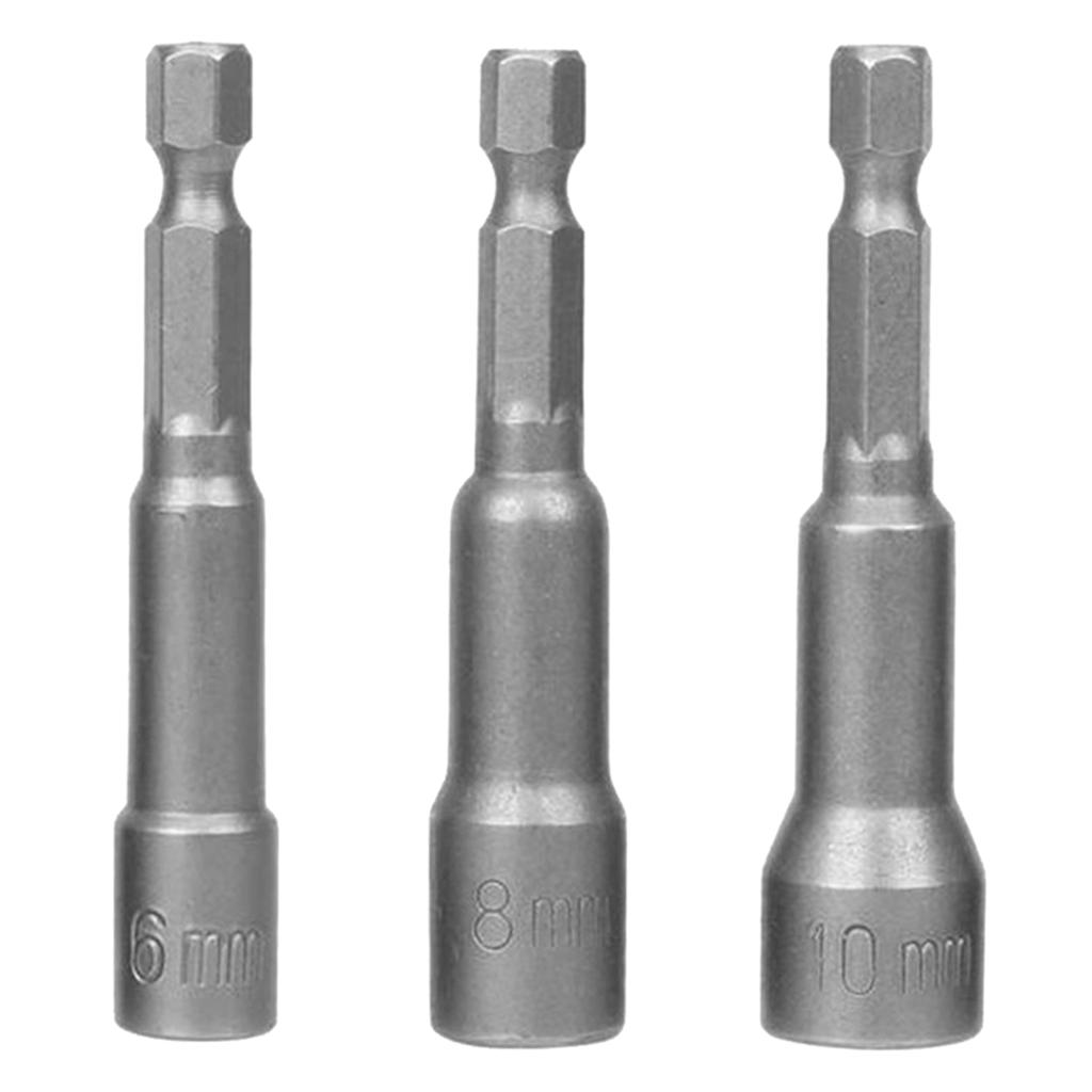6-19mm 1/4 Inch Hex Socket Sets Nut Driver Household Tools Accessories