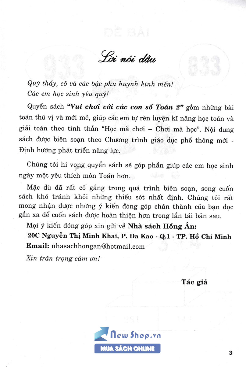 Vui Chơi Với Các Con Số Toán 2 (Theo Chương Trình Tiểu Học Mới Định Hướng Phát Triển Năng Lực)