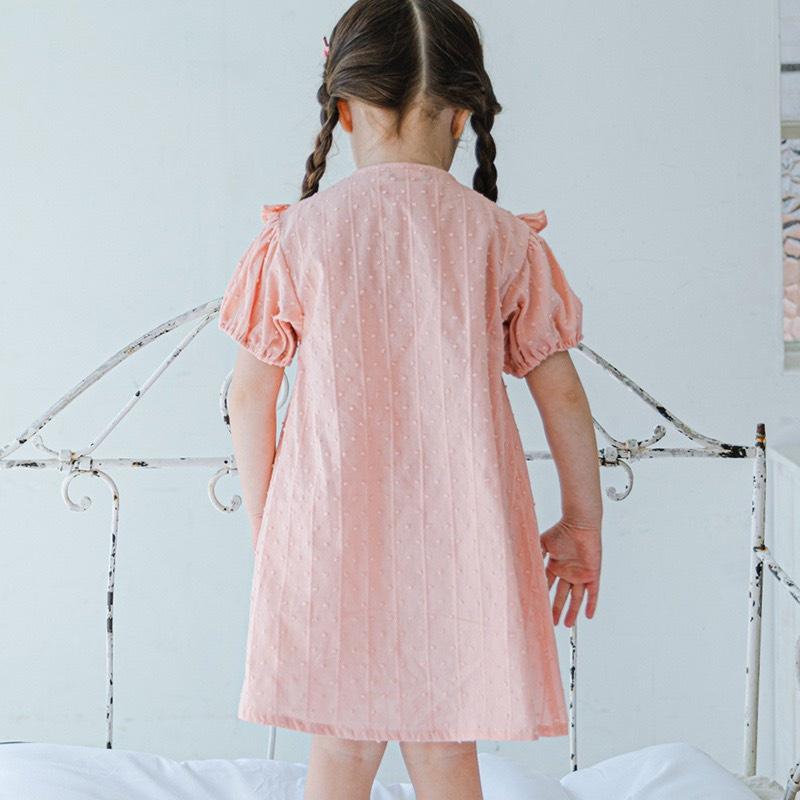 Váy bé gái, đầm trẻ em bé gái size đại dễ thương màu hồng bebezoo