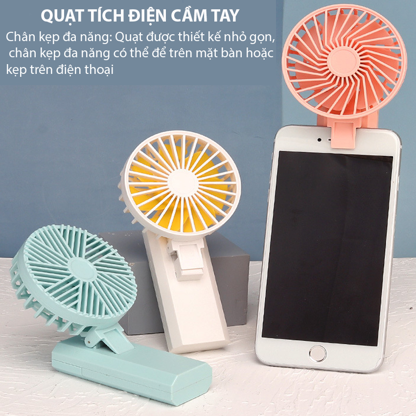 Quạt tích điện mini cầm tay, để bàn không dây Cao Cấp SeaSy SS71 – Quạt sạc điện USB 2 chế độ gió tiện lợi, không gây ồn, thời gian sử dụng có thể lên tới 4h, thuận tiện mang đi mọi lúc, mọi nơi - Hàng Chính Hãng