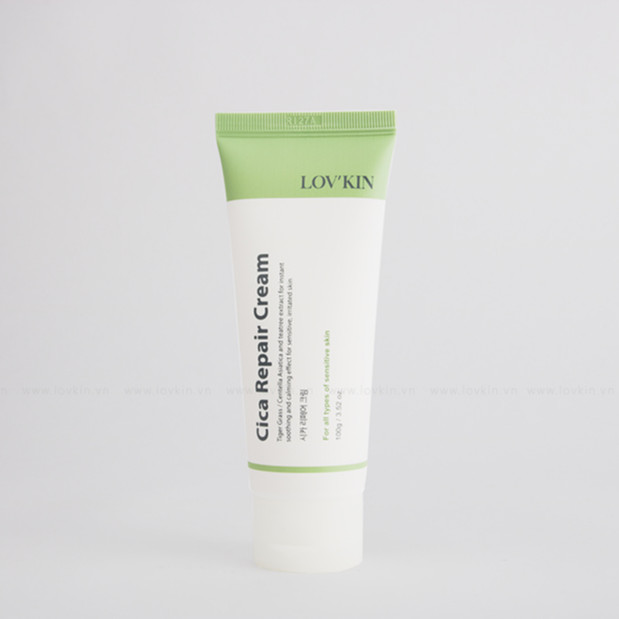 Kem Dưỡng Ẩm Da LOV'KIN CICA REPAIR CREAM dành cho da mụn, da bị kích ứng - 100G