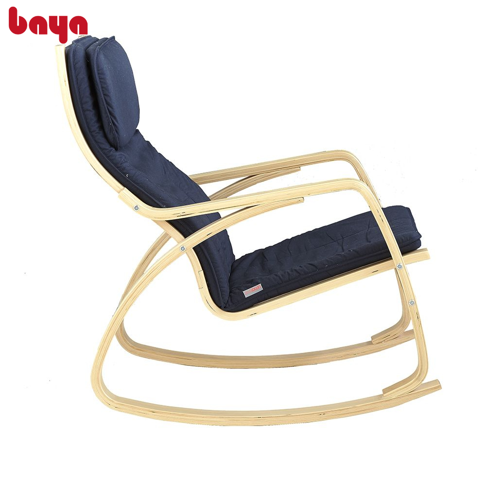 Ghế Bập Bênh BAYA VIKING TOR Khung Được Làm Từ Gỗ Bạch Dương Chắc Chắn, Vỏ Bọc Đệm Ngồi Êm Ái Đi Kèm Dây Kéo Dễ Dàng Tháo Ra, Thuận Tiện Khi Vệ Sinh