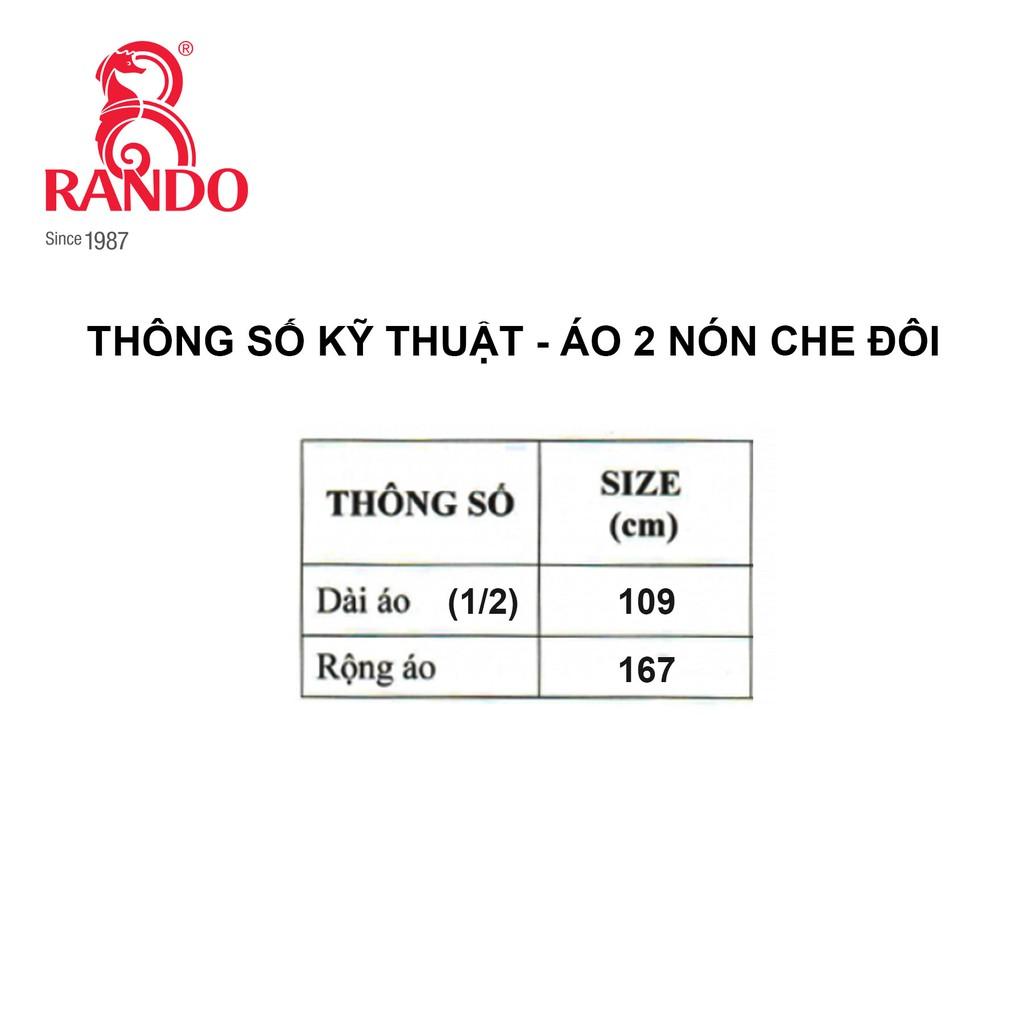 Áo Mưa 2 Đầu Cao Cấp Chính Hãng RANDO, Có Kiếng Trùm Đèn Xe, Dày Dặn Cực Bền Không Thấm Nước