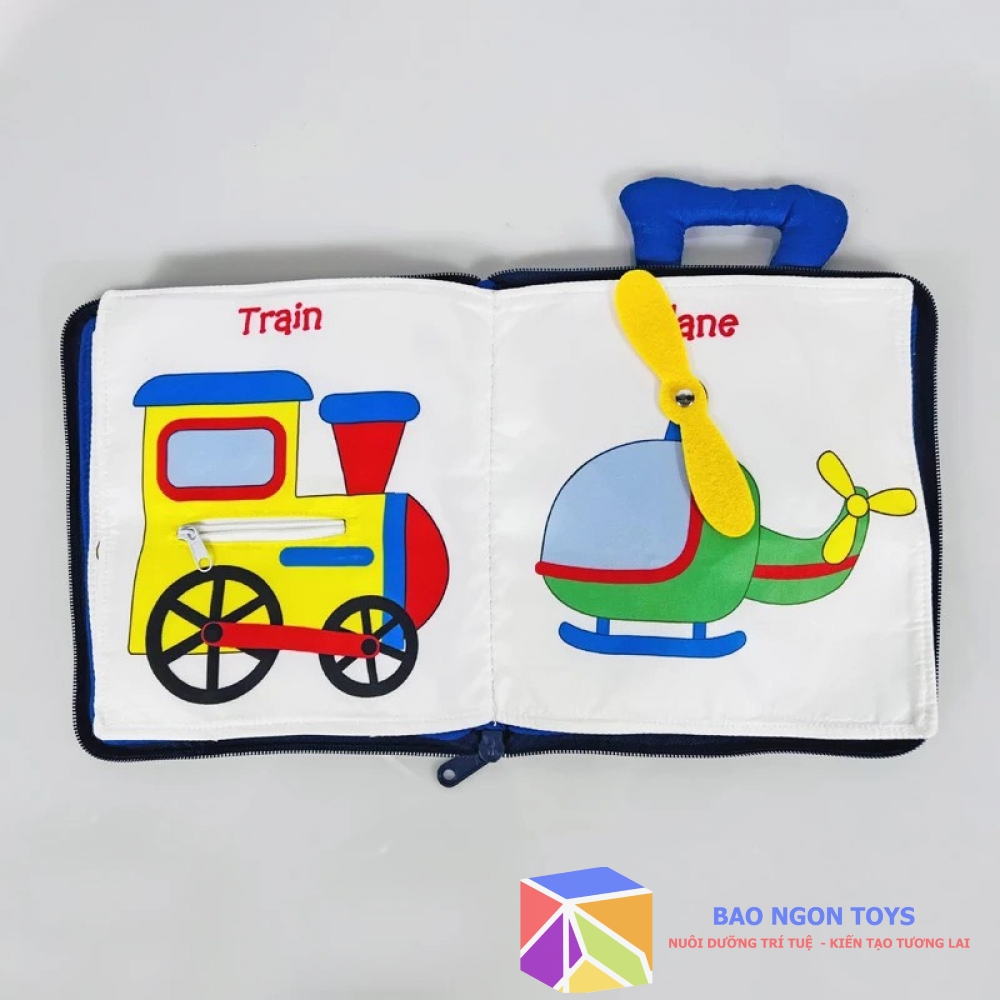 SÁCH VẢI BÓC DÁN QUIET BOOK RÈN LUYỆN CÁC KỸ NĂNG VẬN ĐỘNG TINH VÀ GIÚP BÉ HỌC TIẾNG ANH SV73