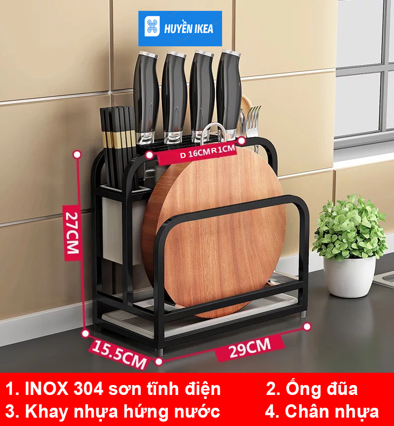 Kệ Inox 304 để dao thớt