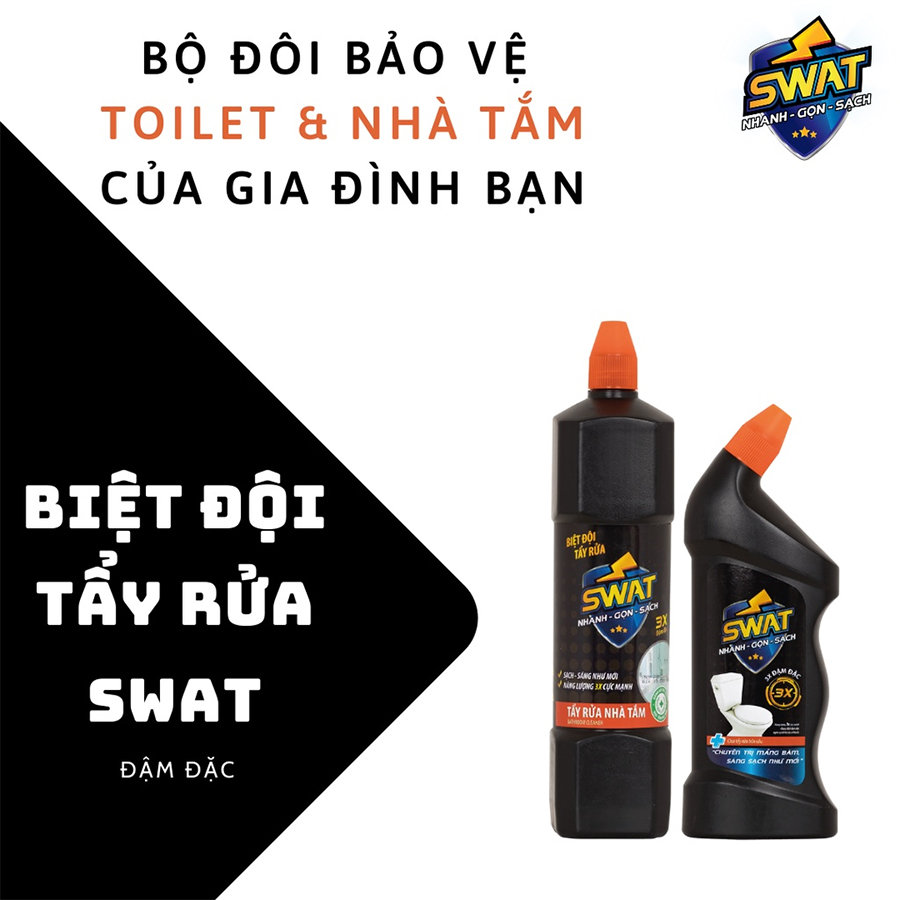 Chất Tẩy Toilet SWAT Đậm Đặc Chai 600 ML - Tiện lợi