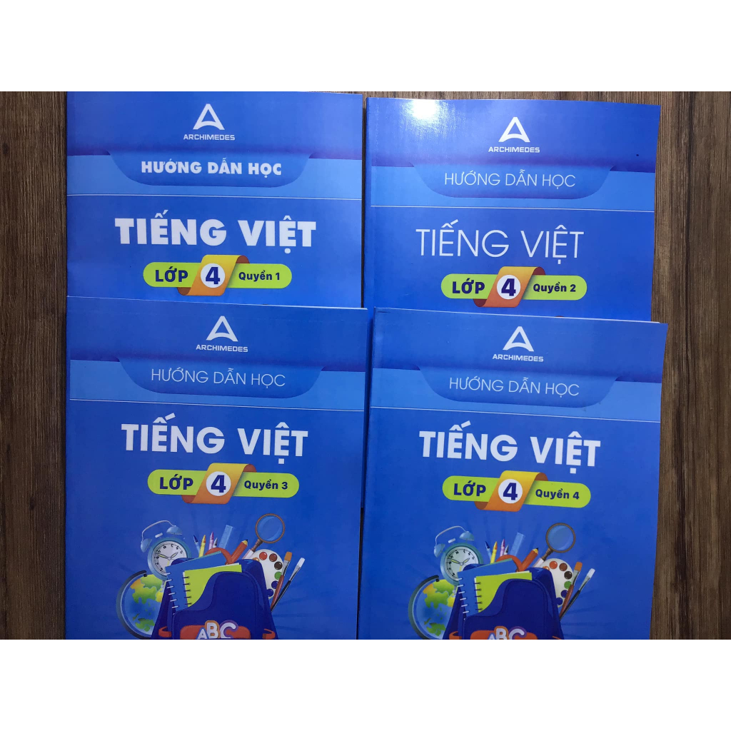Sách - Combo 4 cuốn Hướng dẫn học toán lớp 4 (PV)
