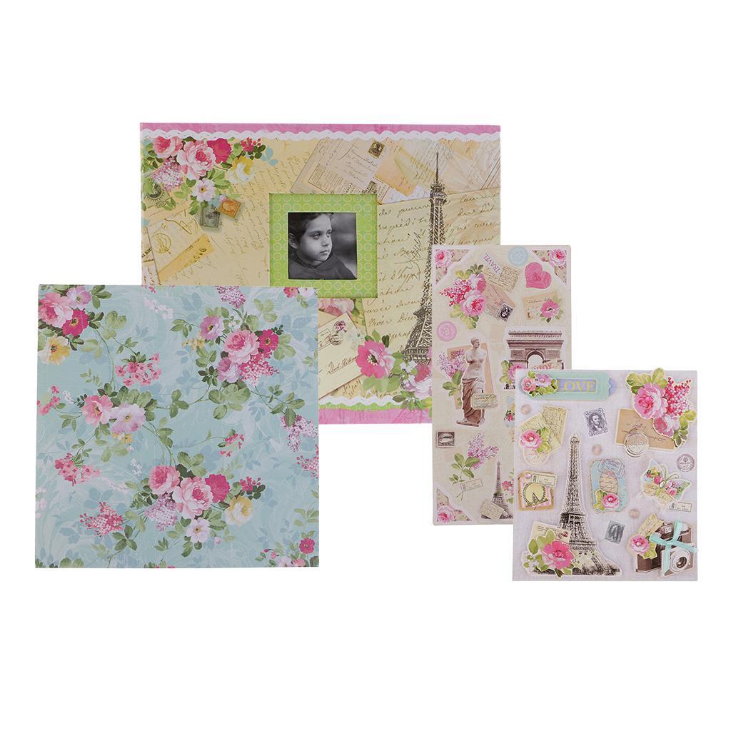 10 Page DIY Photo Album Handmade Travel Theme Family Memory Record Scrapbook