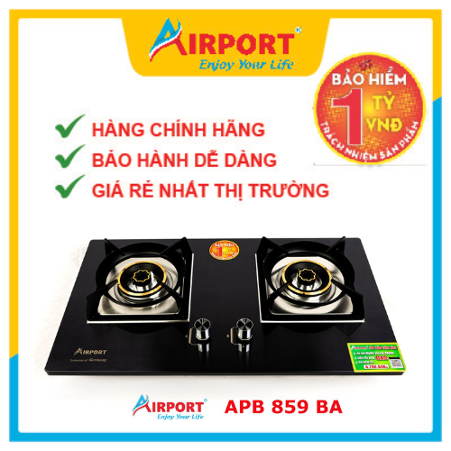 Tặng máy lọc không khí khi mua bếp gas âm cao cấp AirPort - APB 859 BA hàng chính hãng