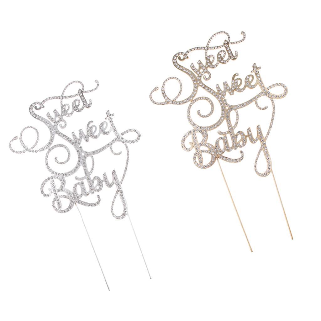 Sweet Sweet Baby Rhinestone Cake Topper Baby Shower Party Cake Decor