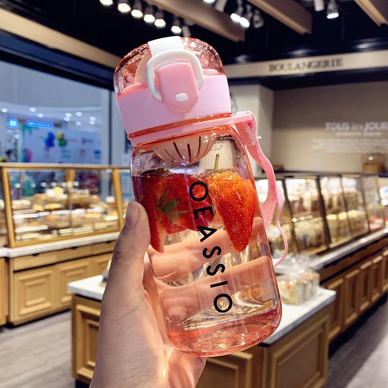 PVN30066 Bình nước nhựa classic có quai, tiện lợi mang đi chơi, tập gym, mang đi học, đi thể dục. bình nước 400ml T2