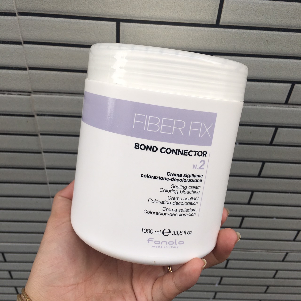 Dầu xả phục hồi tóc Fiber Fix Bond Connector N.2 Sealing Cream Colouring Bleaching FANOLA 1000ml