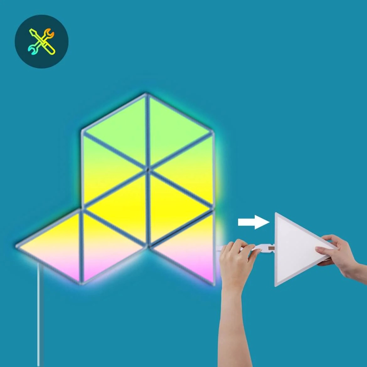 Đèn LED tam giác Govee Glide Triangle Light Panels H6067 | Thiết kế tinh tế, hiện đại và thông minh