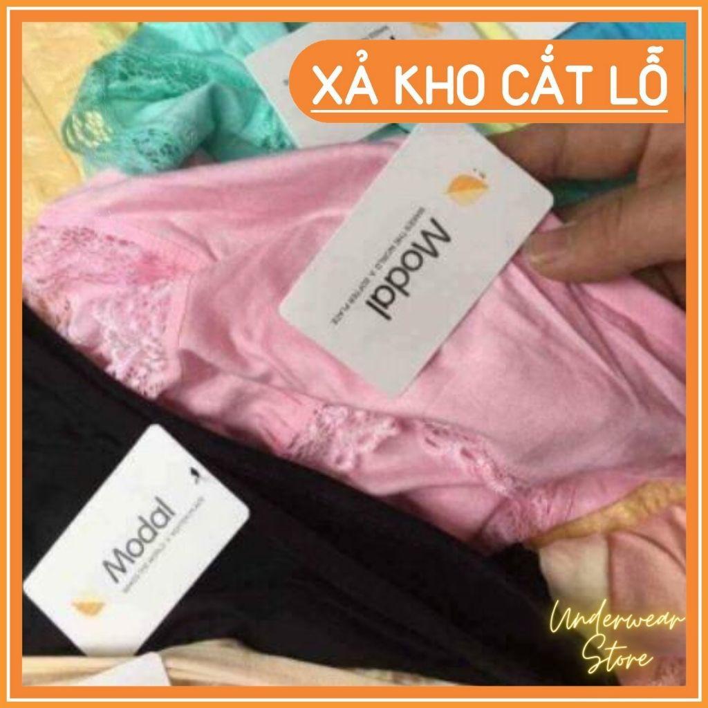 Sét 10 Quần Lót Nữ Cotton Modal Viền Ren Mềm Cực Mát - Ảnh Chụp Thật Kèm Video