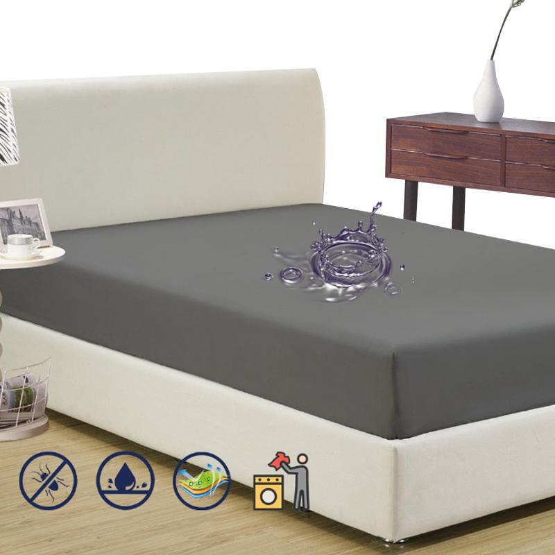 Đồng Màu Drap Giường Trên Giường Có Bọc Nệm Chống Thấm Trên Giường Lưng Thun Trang Bị Tấm Trên Thun 160*200 Nhà