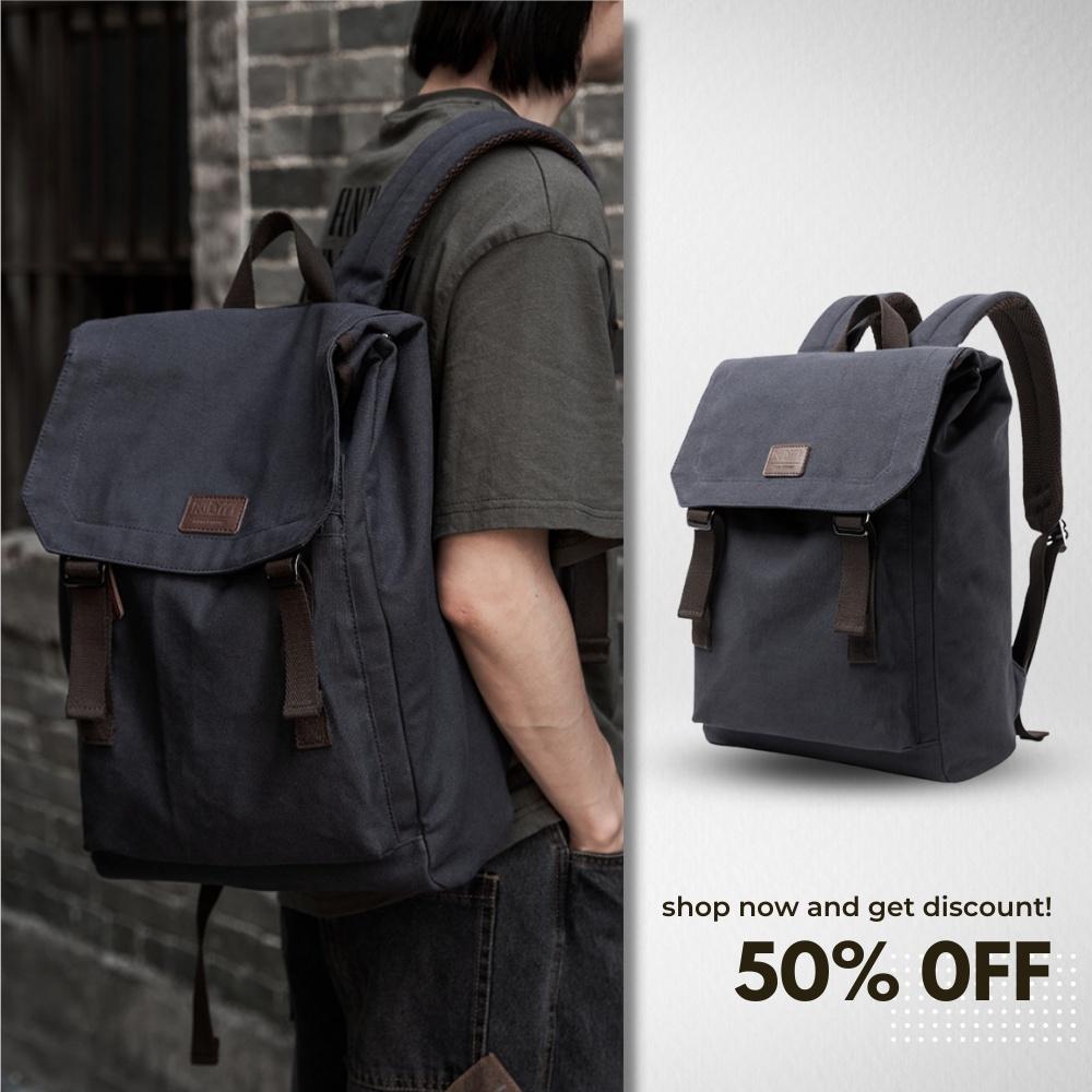 Balo Vải Thời Trang Ulzzang Nam Nữ,Vải Canvas Cao Cấp,Đựng Laptop 15,6 inh , Kiểu dáng trẻ trung, cá tính -