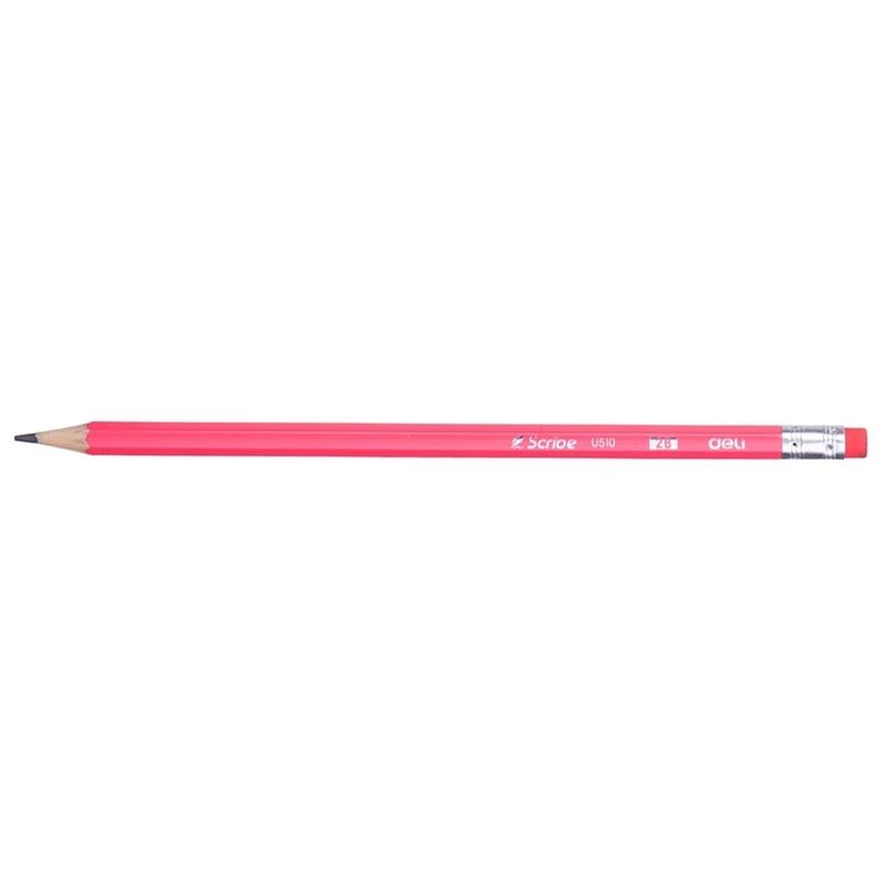 Bút Chì Gỗ 2B Deli Scribe EU51006 (Mẫu Màu Giao Ngẫu Nhiên)