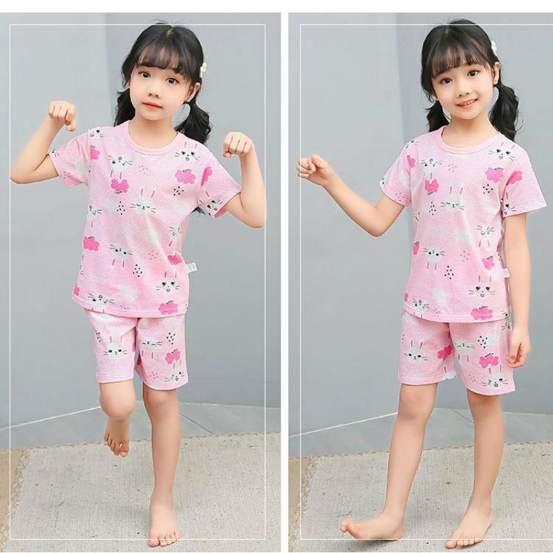 Bộ cotton lỗ xuất Hàn QC loại 1 cho bé trai và bé gái - Lagim House