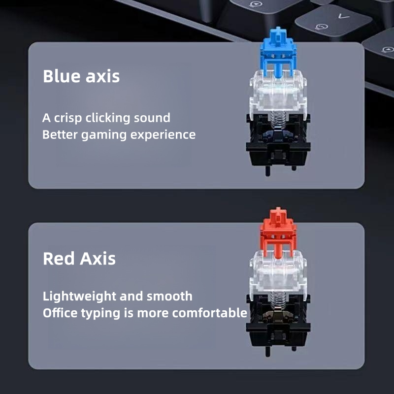 Xiaomi Bàn Phím Cơ Có Dây 104 Phím Máy Tính Để Bàn Máy Tính Xách Tay Máy Chơi Game Văn Phòng Bàn Phím Đèn Nền