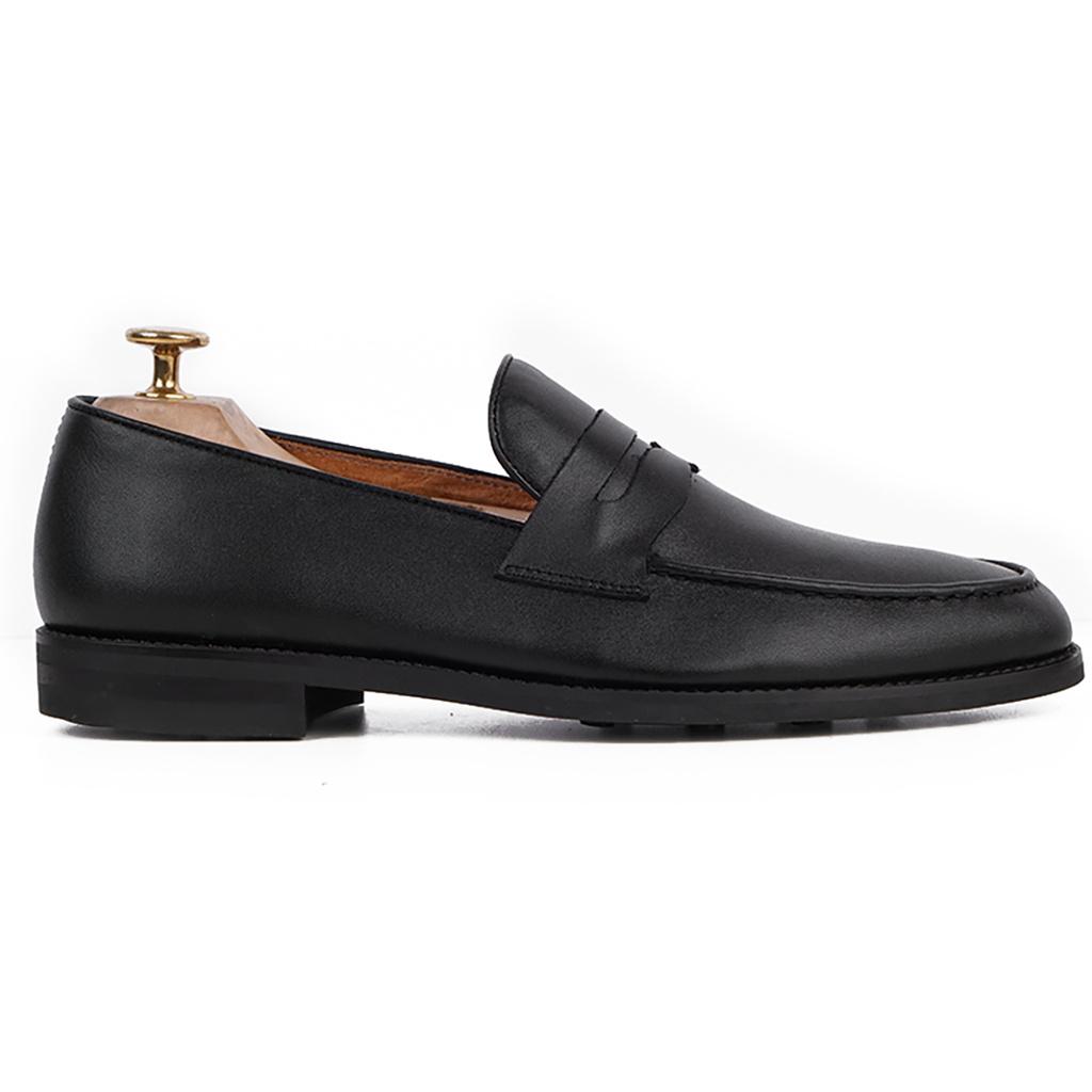 Giày Lười Nam Penny Loafers Ufficio Don Italiano Đen