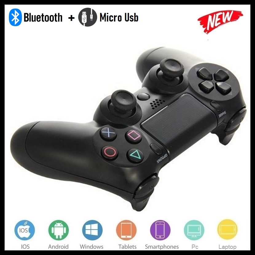 Tay Game không dây bluetooth P/S Black cho máy tính - điện thoại - máy game Console