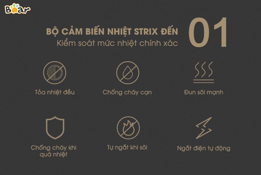 Ấm Siêu Tốc, Bình Đun Nước Siêu Tốc Cách Nhiệt BEAR ZDH-B15T1, Dung Tích 1.5 Lít Công Suất 1500 W - Hàng Chính Hãng