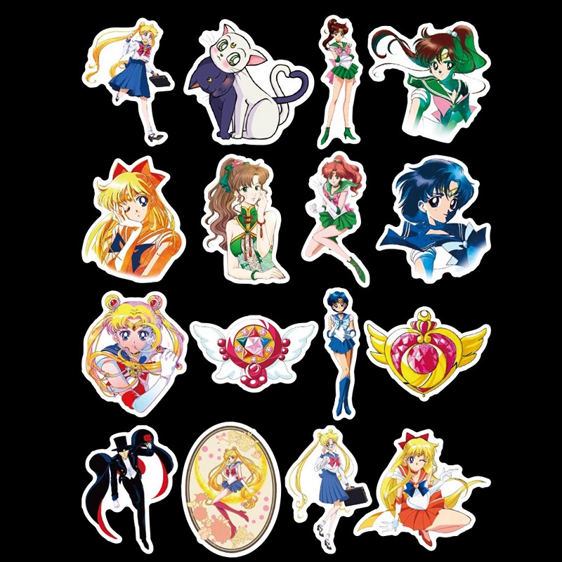 Sticker 50 miếng hình dán Sailor Moon SetB