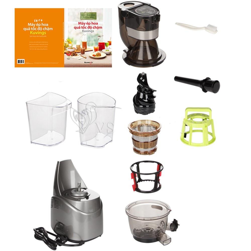 Máy ép trái cây tốc độ chậm Kuvings NS-924CBC2 Màu Bạc - TẶNG CA GIỮ NHIỆT TIGER MCM-T050 - Hàng chính hãng