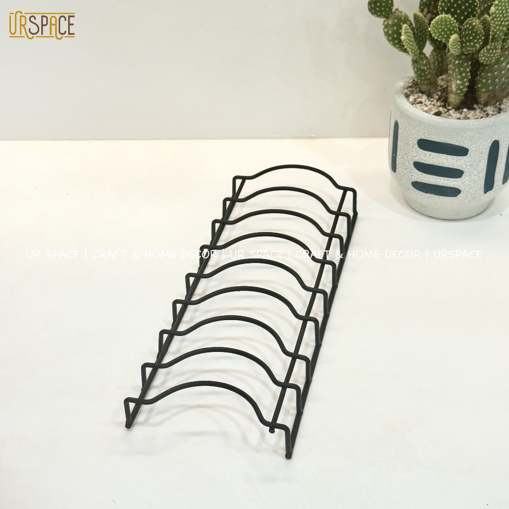 Kệ phơi chén dĩa đa năng URSPACE bằng sắt màu đen nhỏ gọn / Kitchen Dish Drain Racks