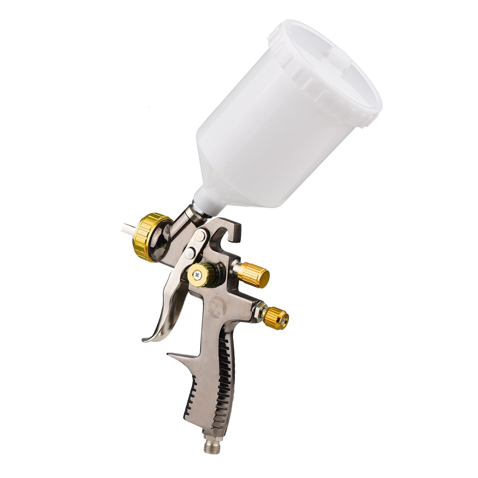 Bộ súng phun khí LVLP 1.8mm Cốc chất lỏng 600cc Máy phun sơn không khí nạp trọng lực Súng phun sơn 360 độ cầm tay mini để sửa chữa ô tô Nội thất bề mặt Tranh tường Mô hình DIY