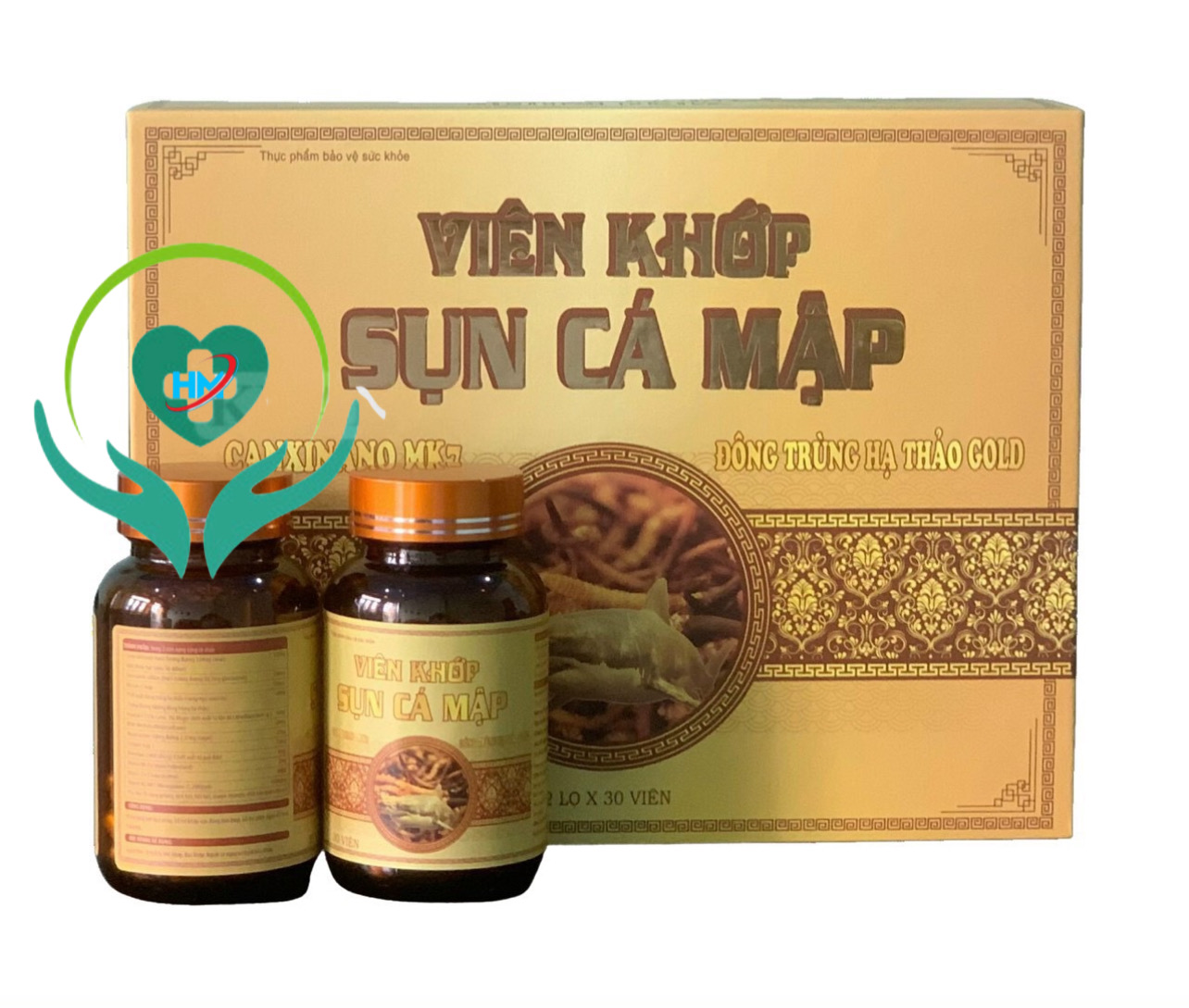 Viên khớp Sụn cá mập , hộp 2 lọ * 30 viên, hỗ trợ giảm các triệu chứng đau nhức xương khớp, thoái hoá khớp, vinaphar