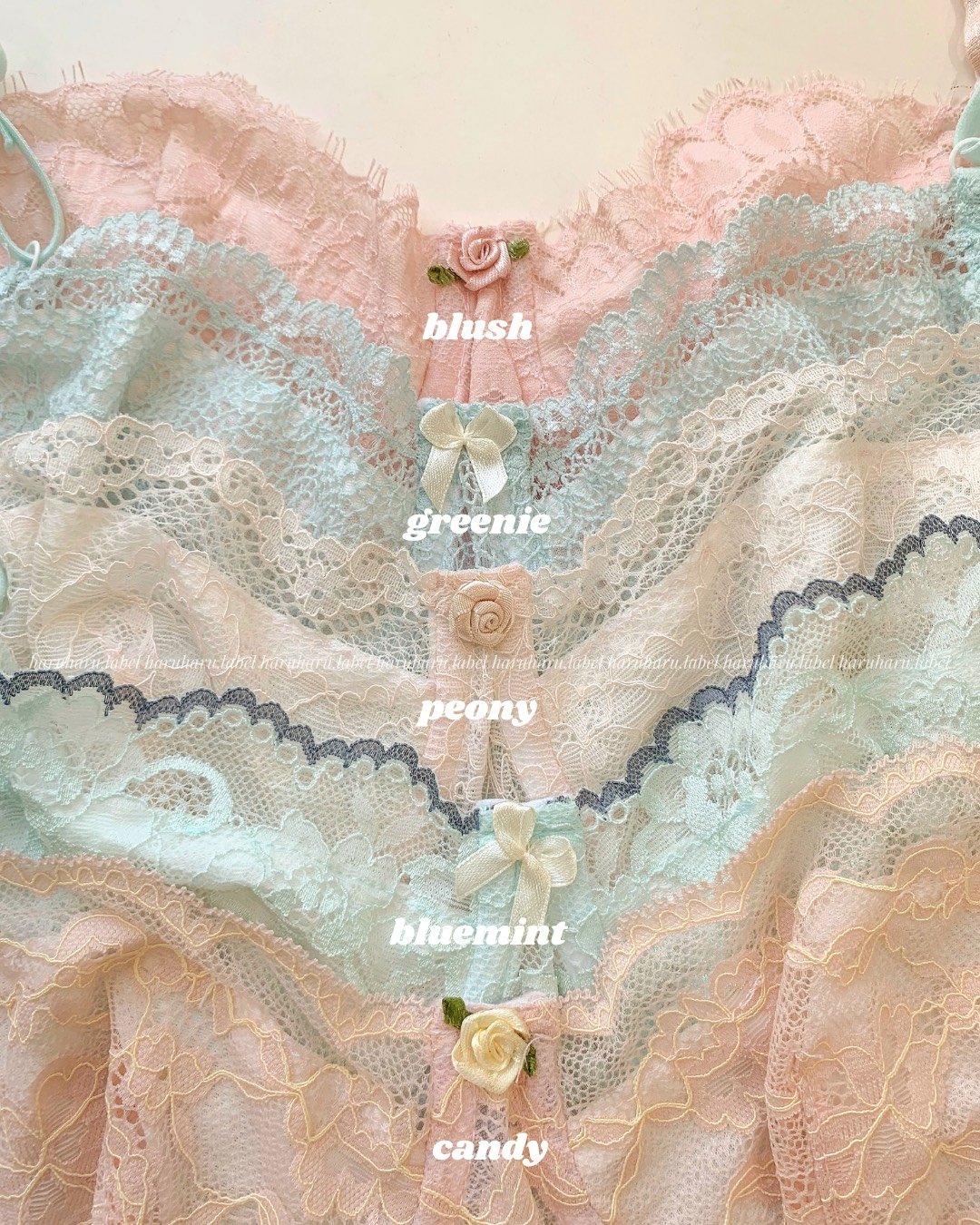 Bluemint - Áo lót ren mềm mại màu Xanh mint Haruharulabel
