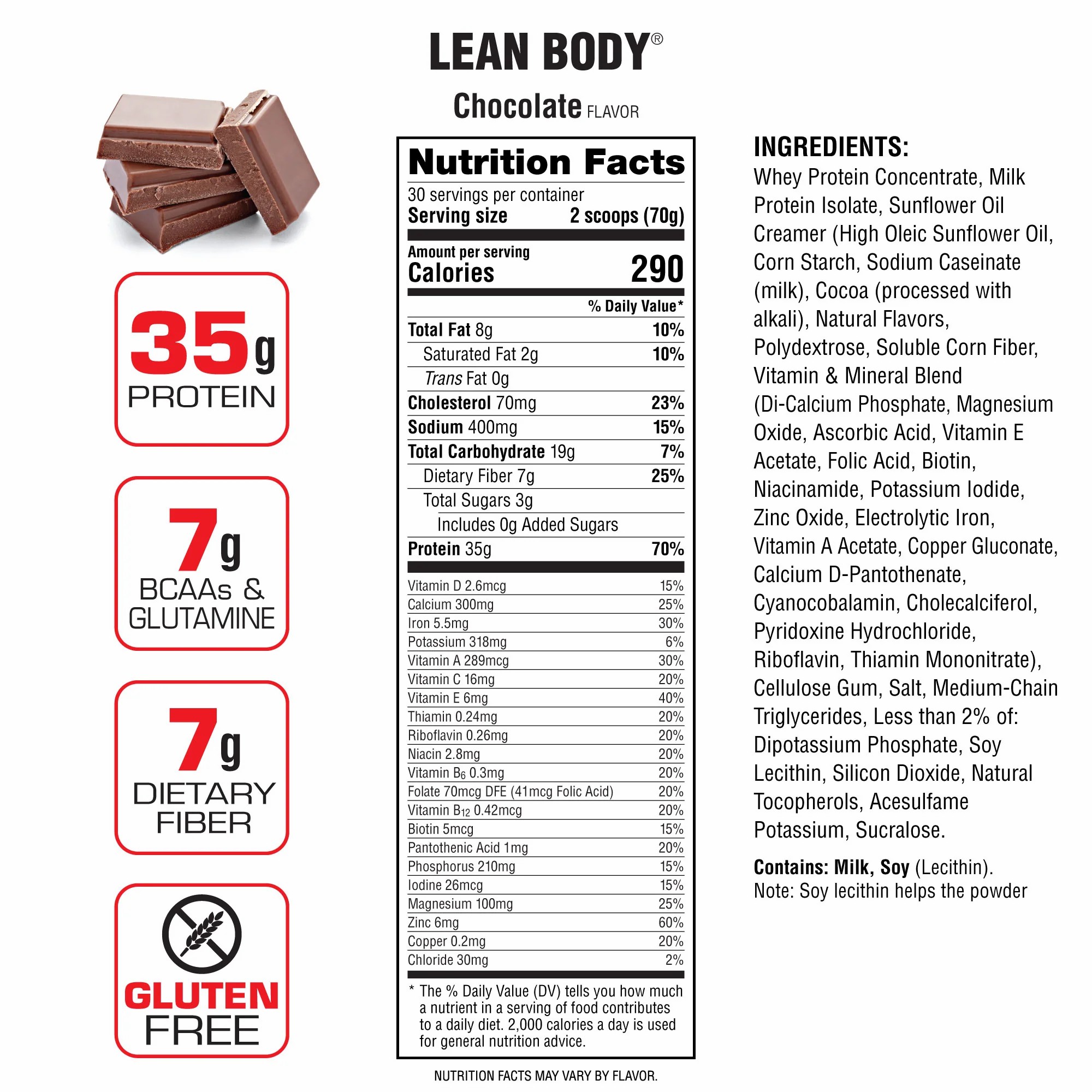 LABRADA LEAN BODY PROTEIN SHAKE 30 LIỀU DÙNG