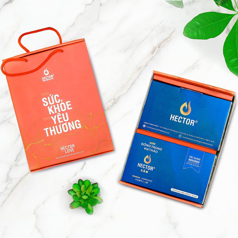Nước Đông trùng hạ thảo Hector Sâm Hộp quà tặng