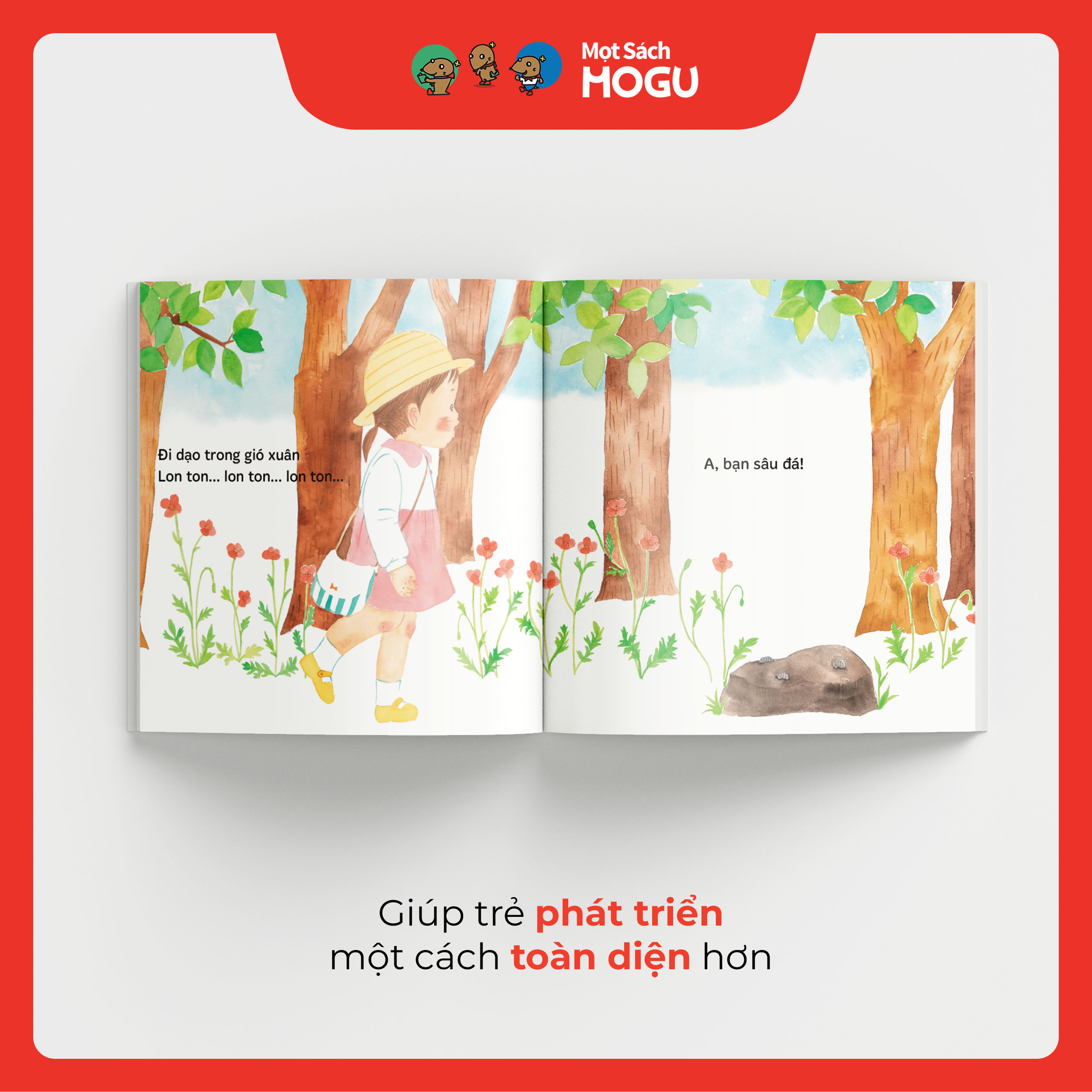 Truyện Ehon bé 1-2-3 tuổi - Đi dạo trong gió xuân