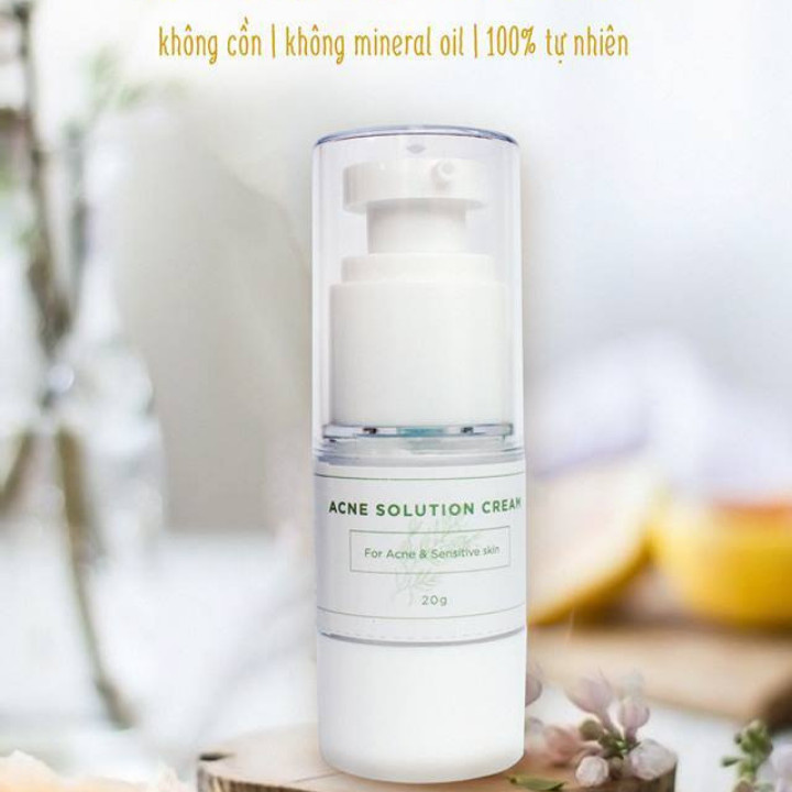 Kem hỗ trợ trị mụn Tràm trà Rau má Acne Solution Cream 20g