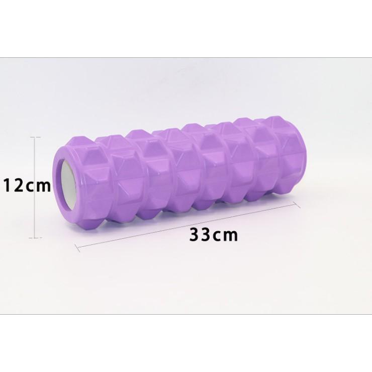 Con Lăn Massage Tập Yoga Gai Hình Tháp 33x12 cm Giãn Cơ Thư Giãn Sau Tập Luyện YO30