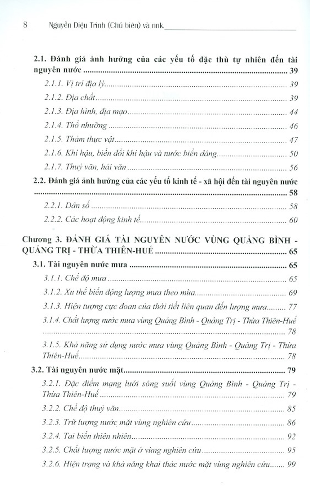 Tài Nguyên Nước Quảng Bình - Quảng Trị - Thừa Thiên-Huế Trong Bối Cảnh Biến Đổi Khí Hậu Và Nước Biển Dâng