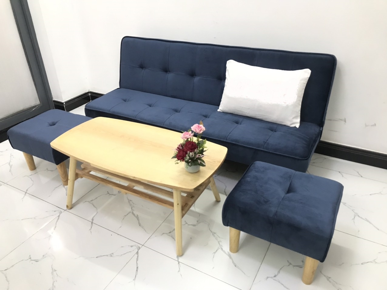 Bộ ghế sofa giường 1m7x90 sofa bed phòng khách sivali09