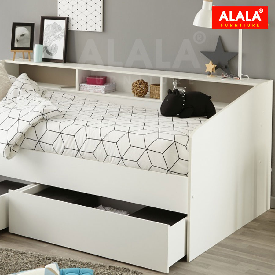 Giường ngủ ALALA46 + 2 hộc kéo / Miễn phí vận chuyển và lắp đặt/ Đổi trả 30 ngày/ Sản phẩm được bảo hành 5 năm từ thương hiệu ALALA/ Chịu lực 700kg