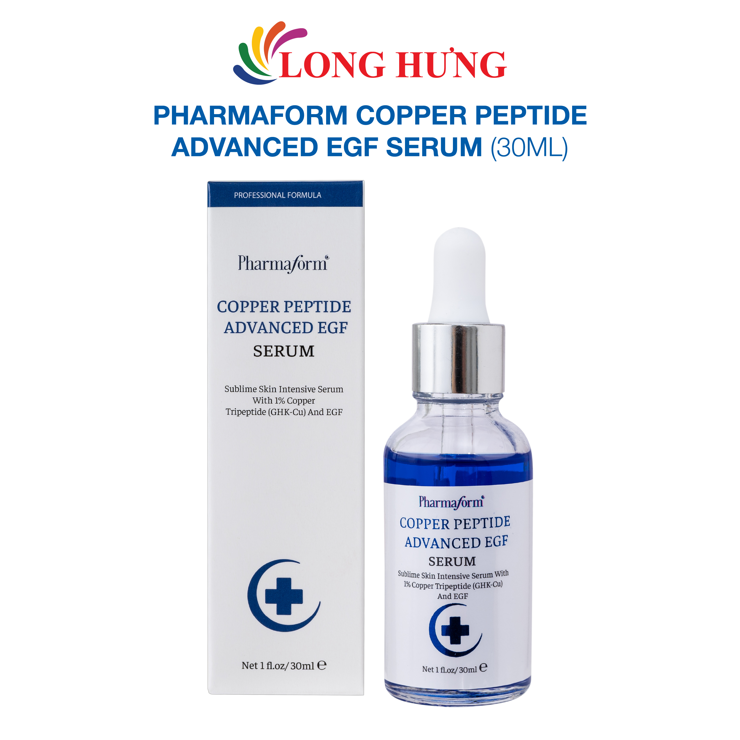 Tinh chất tái tạo da Pharmaform Copper Peptide Advanced Egf Serum (30ml) - Hàng chính hãng