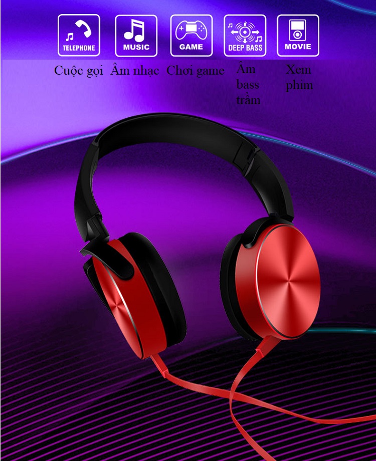 Tai Nghe Headphone Có Micro X450 Dây Jack Cắm 3.5 Dùng Được Cho Điện Thoại Và Máy Tính