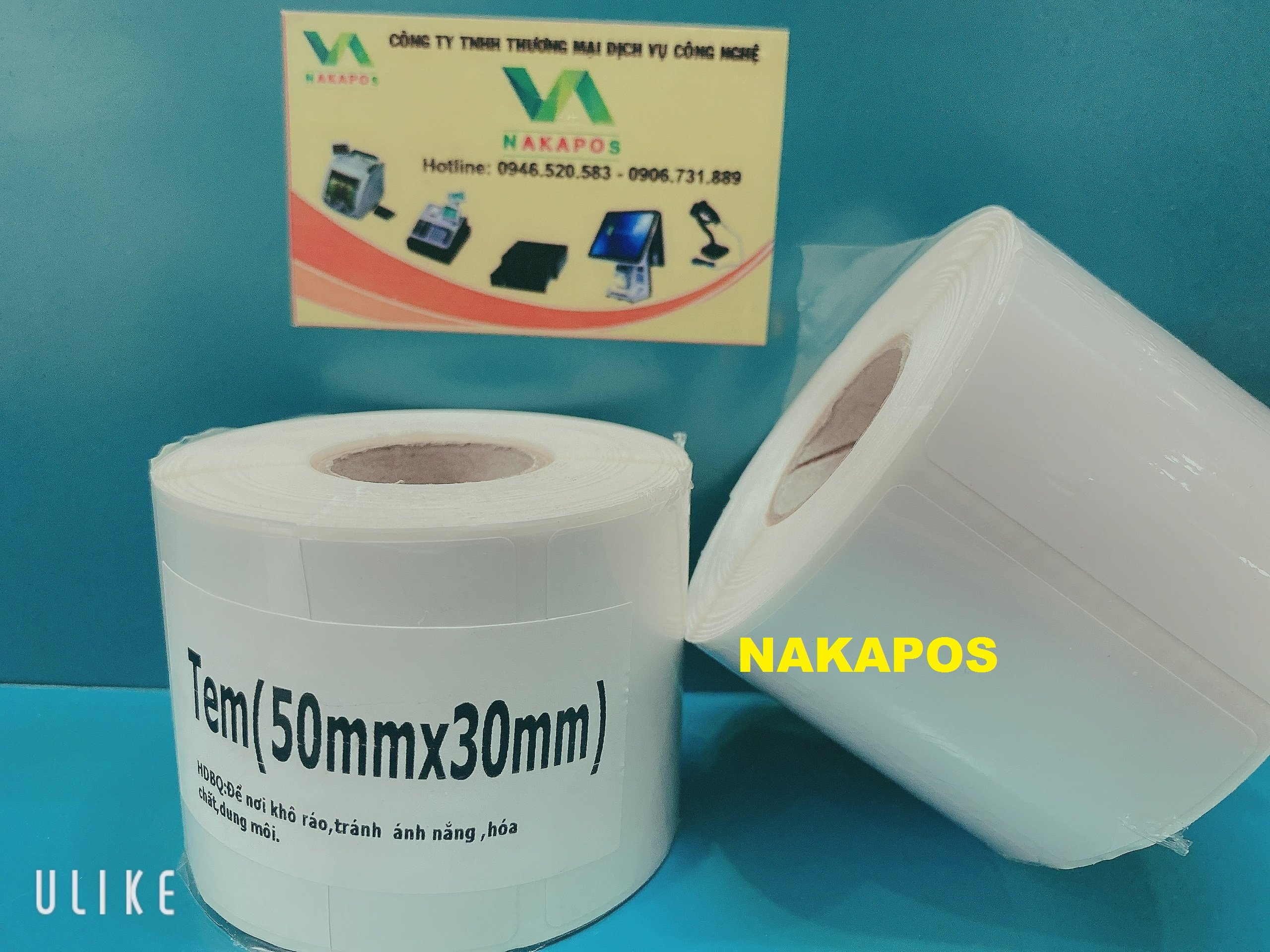 Cuộn 900 tem trà sữa 50x30 - Tem nhiệt in tem nhãn, in mã vạch, in tem phụ 50x30mm - 5x3cm