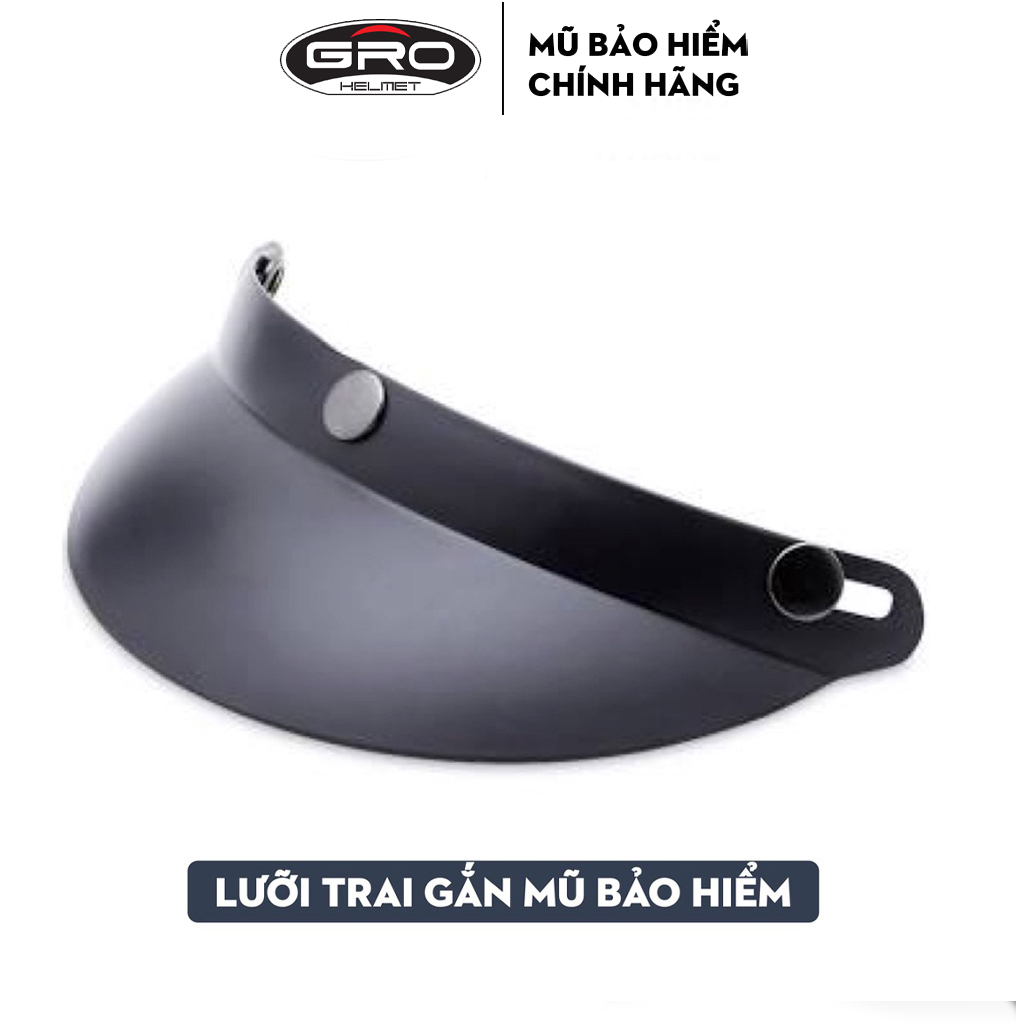 Nón bảo hiểm nửa đầu chuyên phượt GRO ST01  màu trơn thời trang, cao cấp ( kèm kính phi công, kính UV ) - Hàng chính hãng