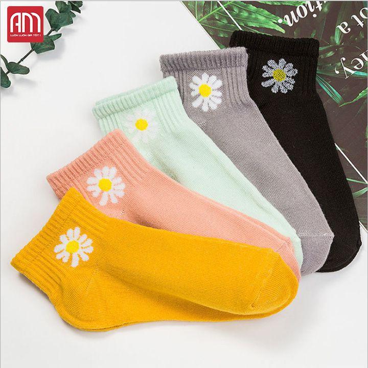 Set 10 đôi tất hoa cúc cho nữ vừa rẻ vừa xinh