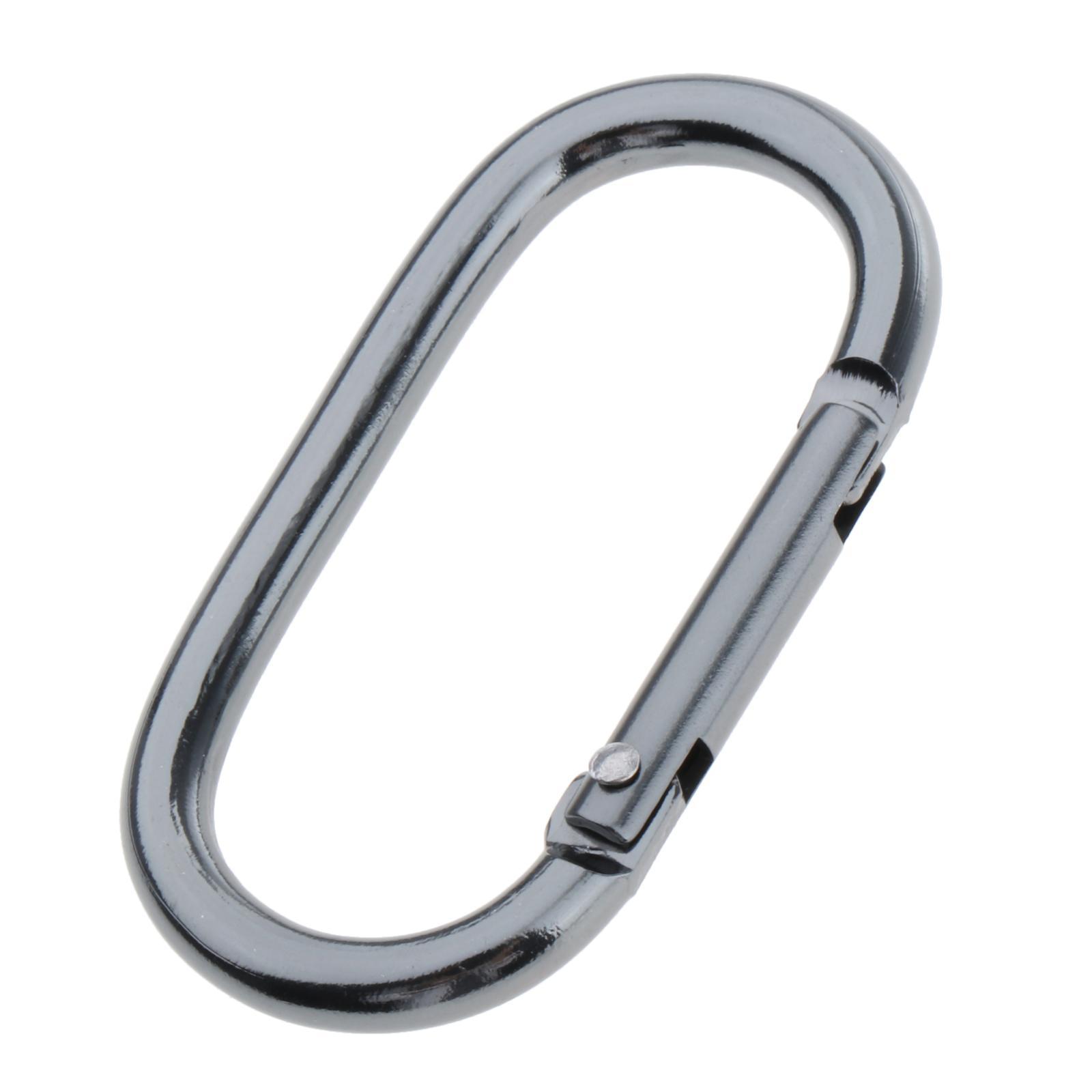 2x5Pcs/set D Shaped Aluminum Alloy Climbing Buckle Key Carabiner Clip  Tool