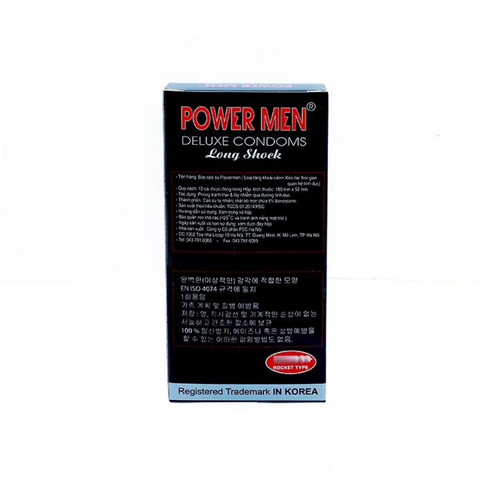 Bao cao su Powermen Cá ngựa 12 cái và 250ml gel bôi trơn KLY