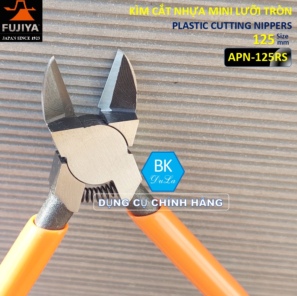 Kìm cắt nhựa lưỡi tròn 5 inch/ 125mm Fujiya APN-125RS Công nghệ Nhật Bản- Kìm cắt bavia